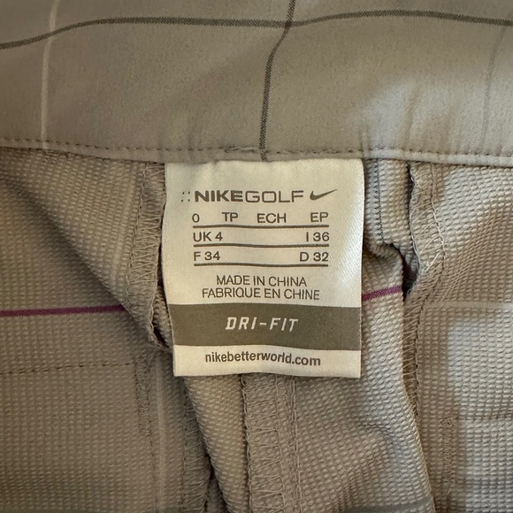 Nike Golf Short, Size 0, Grey Check - Picture 6 of 10